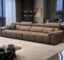 香尔特（Xiangerte）办公家具商务沙发接待会客室皮艺沙发休闲简约风真皮3+1+1+长茶几